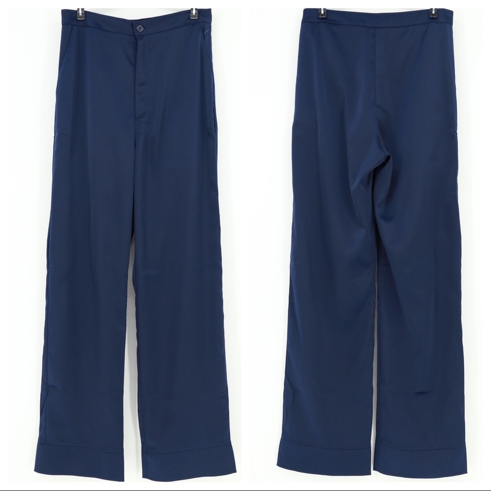 KENDALL &โ KYLIE HIGH WAISTED WIDE LEG NAVY PANTS